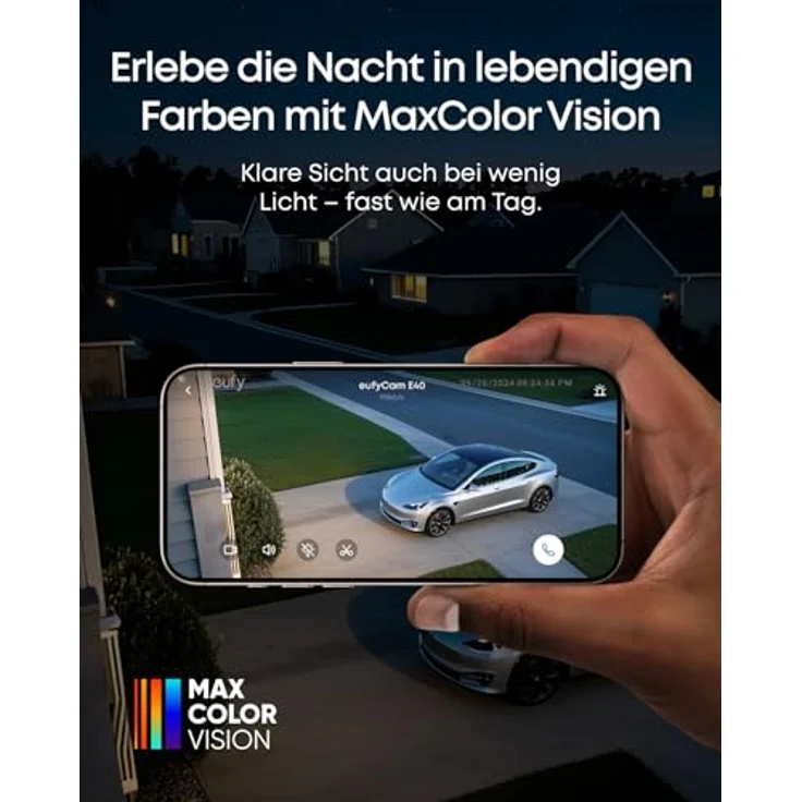eufy Security eufyCam E40 Zusatzkamera, kabellose 2K Solarkamera mit MaxColor-Nachtsicht, KI-Gesichtserkennung, erweiterbarem Speicher und integriertem Solarpanel, ohne monatliche Abo-Kosten – Bild 2