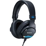 Sony MDR-M1 Studio-Kopfhörer mit geschlossenem Rücken - kabelgebunden, Ultra-Breitband-Wiedergabe (5Hz-80kHz), leicht (216g), 2 abnehmbare Kabel, schwarz