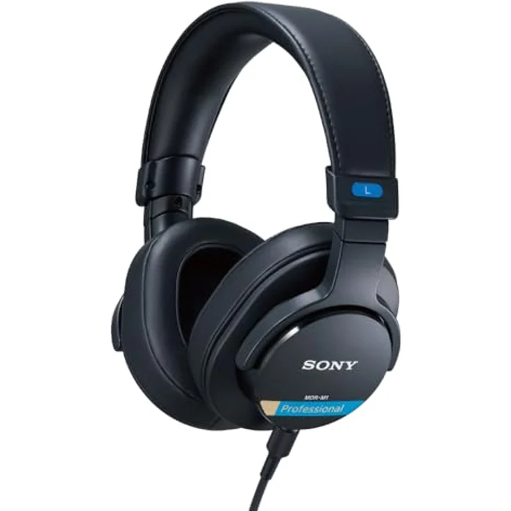Sony MDR-M1 Studio-Kopfhörer mit geschlossenem Rücken - kabelgebunden, Ultra-Breitband-Wiedergabe (5Hz-80kHz), leicht (216g), 2 abnehmbare Kabel, schwarz – Bild 1