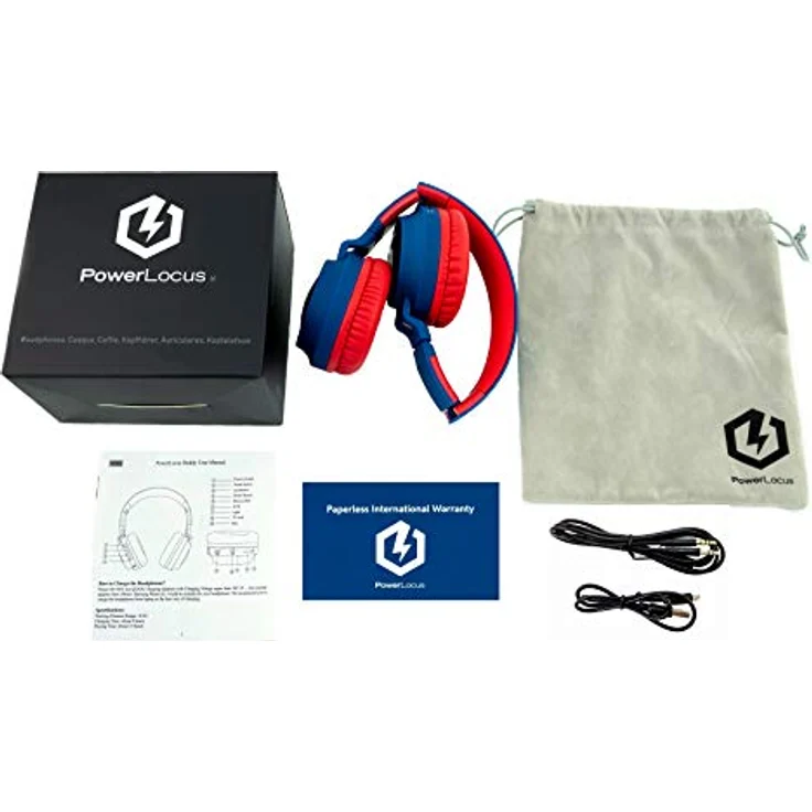 PowerLocus Kinderkopfhörer Over-Ear, Bluetooth mit 85dB Lautstärkebegrenzung, LED-Licht, faltbar, HD Stereo, eingebautes Mikrofon, kabellos und kabelgebunden, für Handy, Tablet, PC, TV – Bild 3