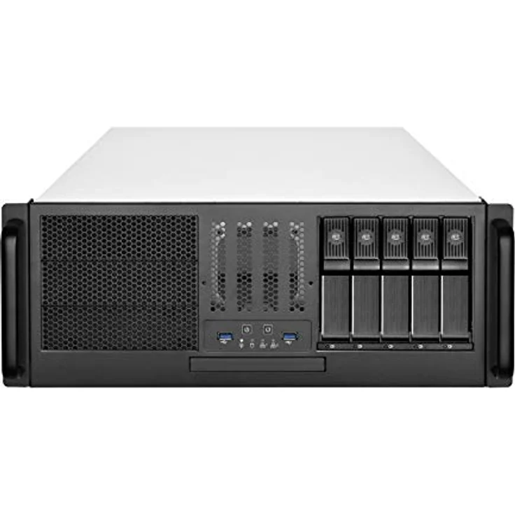 Silverstone SST-RM41-H08-4U Rackmount Server Gehäuse, unterstützt M/B bis SSI-CEB & ATX (PS2) Mini reduntante Netzteile – Bild 2