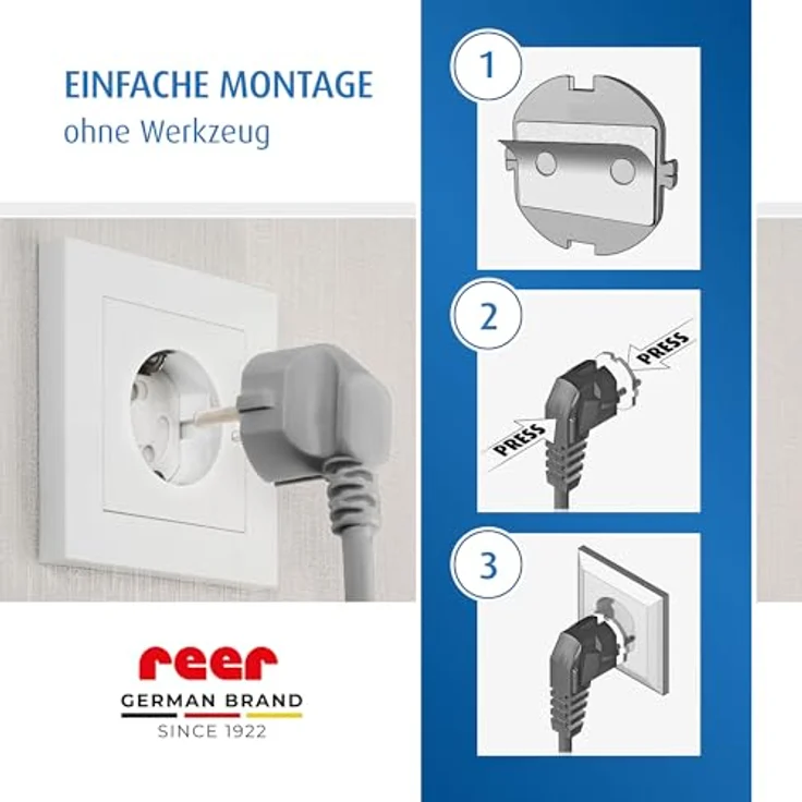 REER 32030 Steckdosen-Einsatz Weiß 10St. – Bild 5
