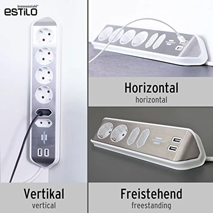 Brennenstuhl estilo Eckstedoleiste 6-fach weiß – Bild 3