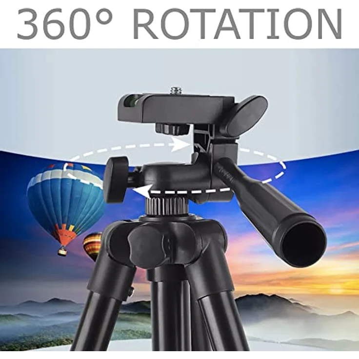 TronicXL 30-60cm Tripod Tisch Stativ für Kamera, höhenverstellbar, 3-Wege-Panoramakopf, kompatibel mit DSLR und Webcam, bis 1,5kg, inkl. Tasche, hochwertige Markenware – Bild 4