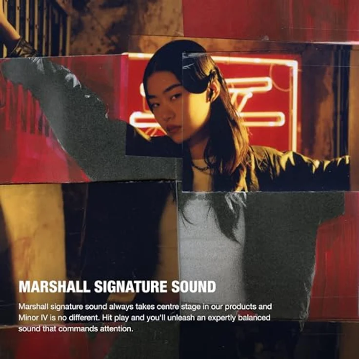Marshall Minor IV Bluetooth Kopfhörer, Ohrhörer – Schwarz - Legendärer Marshall Sound, über 30 Stunden kabellose Spieldauer – Bild 2