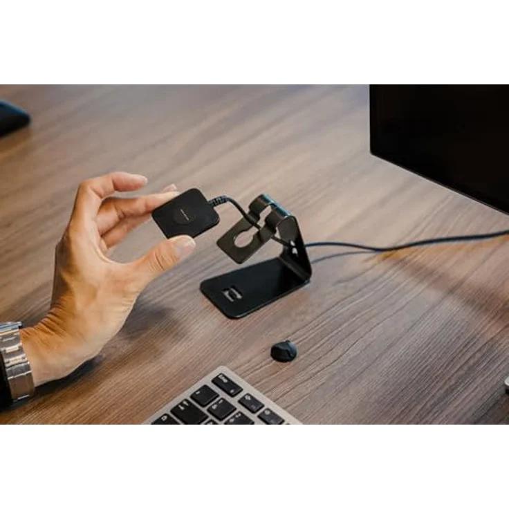 Crosscall X-DockE Ladestation 3A, Ladegerät mit 1x USB-C®, elegantes Metalldesign, Schwarz – Bild 4