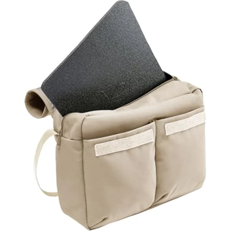 Vaude Coreway Messenger, Laptop-Tasche mit 38 cm Laptopfach, 100% PET, beige, 38 x 16 x 30 cm – Bild 7