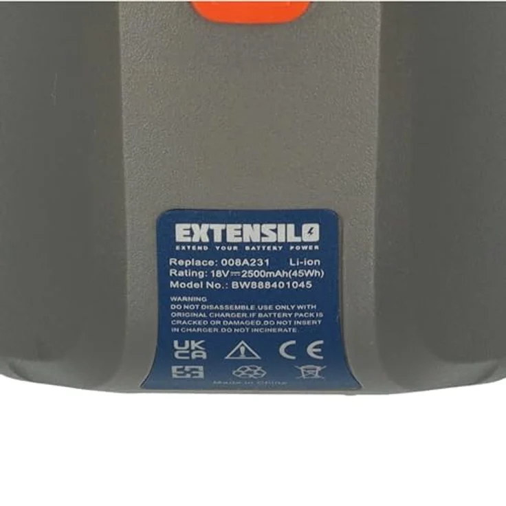 EXTENSILO Akku kompatibel mit Gardena 8025-20, Hochleistungsakku 2500 mAh, 18 V Li-Ion für Schlauchbox (35m Roll-up) – Bild 5