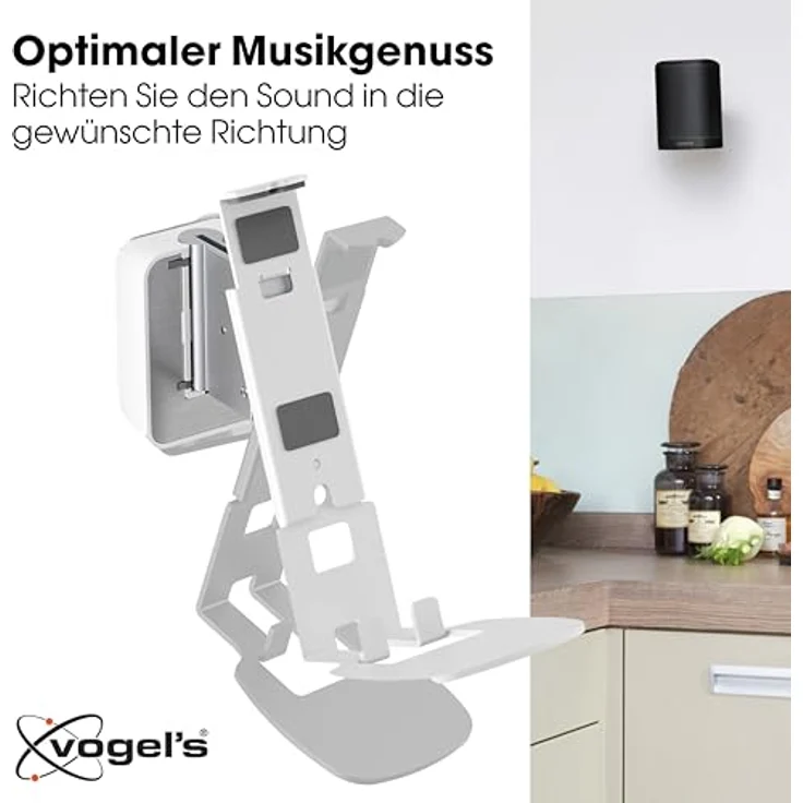 Vogel's Lautsprecher Wandhalterung SOUND 4201 für SONOS ONE & PLAY:1 weiß – Bild 4