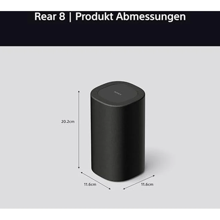 SONY BRAVIA Theatre Rear 8, Kabellose Rücklautsprecher mit 360° räumlichem Klang, Schwarz – Bild 4