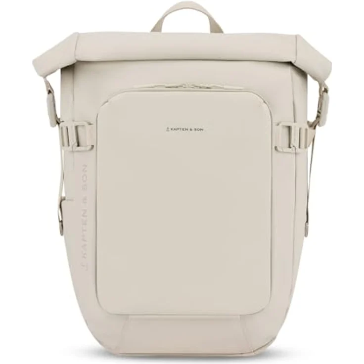 Kapten & Son Lisbon Backpack 18L, Freizeitrucksack mit Laptopfach, wasserabweisend, Sandstone beige – Bild 1