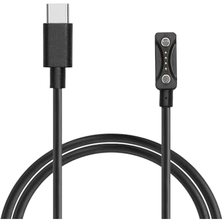 kwmobile USB C Ladekabel für Polar Pacer/Pacer Pro, 100 cm Ersatzkabel in Schwarz, schnelles und zuverlässiges Laden für Smartwatch und Fitnesstracker – Bild 1