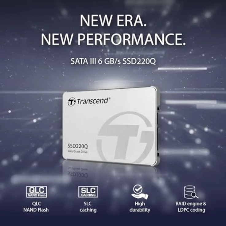 Transcend SSD220Q - Solid-State-Disk - 1 TB - intern - 2.5 Zoll (6.4 cm) - SATA 6Gb/s (TS1TSSD220Q) – Bild 4