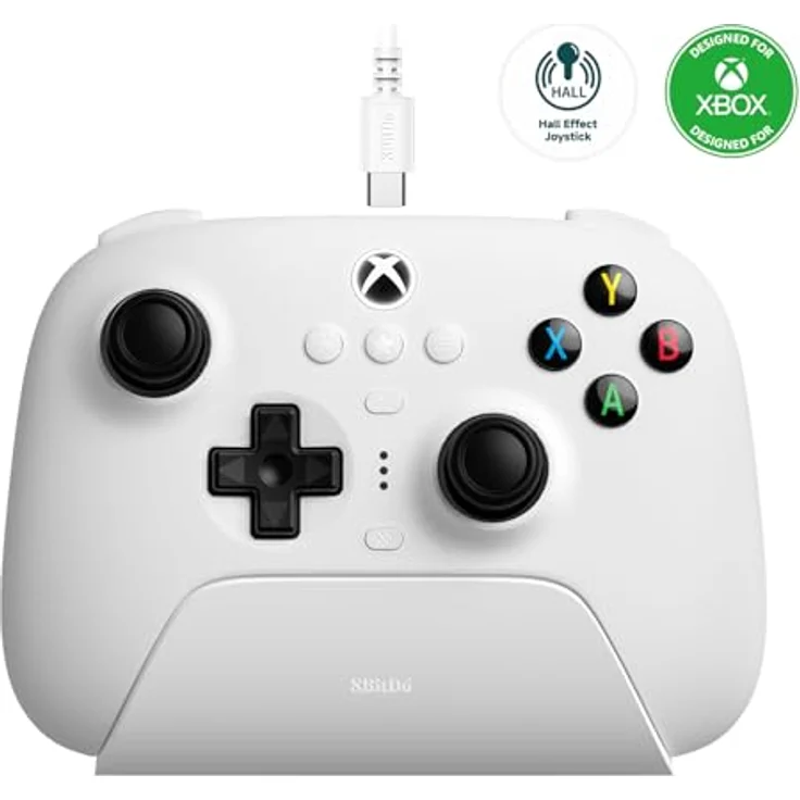 8bitdo Ultimate 3-mod, Gaming Controller für Android, iOS und Xbox Series X, Weiss, kabelgebunden und Bluetooth kompatibel – Bild 1