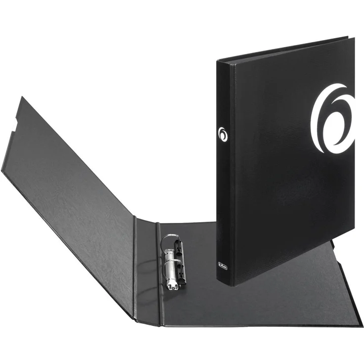 Herlitz Präsentationsordner, Ringbuch maX.file Fresh Colour 2-Ring A4 schwarz – Bild 1