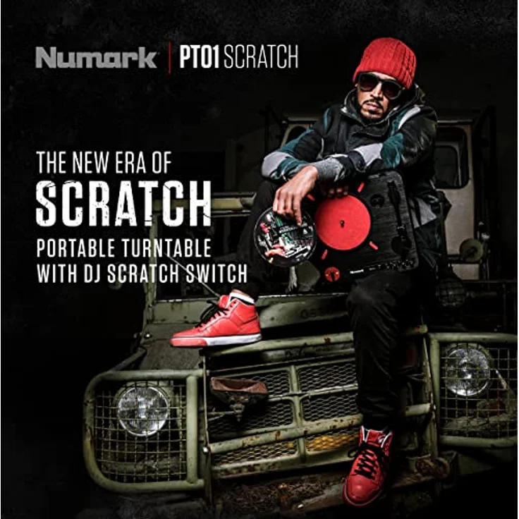 Numark PT01 Scratch, Plattenspieler, Rot, Schwarz – Bild 2