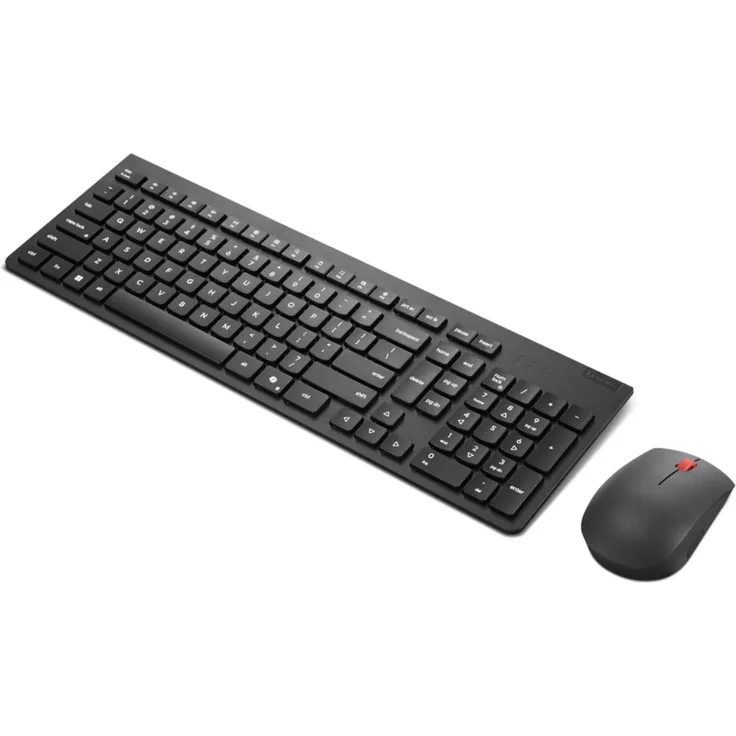 Lenovo Essential Wireless Combo Gen 2, Tastatur-und-Maus-Set mit kabelloser 2.4 GHz Schnittstelle, AZERTY - Belgien Englisch, Schwarz