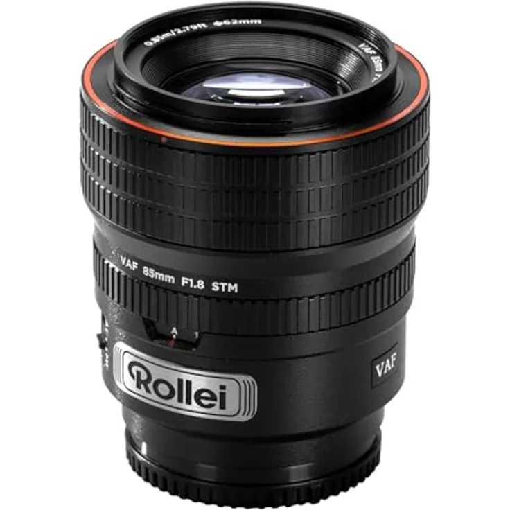 Rollei AF 85 mm F/1.8 Vollformat Objektiv für Sony FE mit STM-Autofokus, Vollmetall Gehäuse, 477g, kompatibel mit FX30/ZV-E10/A6000-A6700/A5000/A5100 und ZV-E1/FX3/A1/A1II/A9/A7 Series