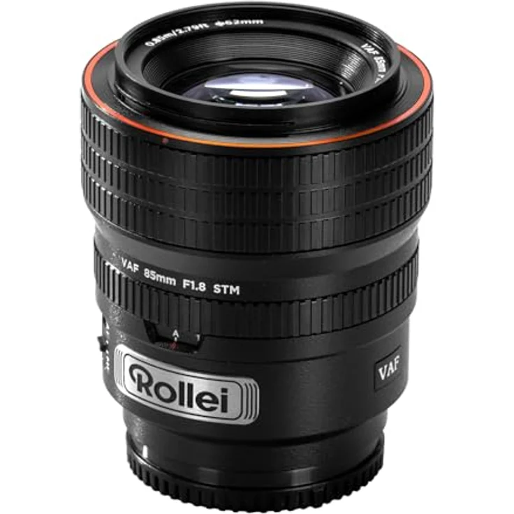 Rollei AF 85 mm F/1.8 Vollformat Objektiv für Sony FE mit STM-Autofokus, Vollmetall Gehäuse, 477g, kompatibel mit FX30/ZV-E10/A6000-A6700/A5000/A5100 und ZV-E1/FX3/A1/A1II/A9/A7 Series – Bild 1