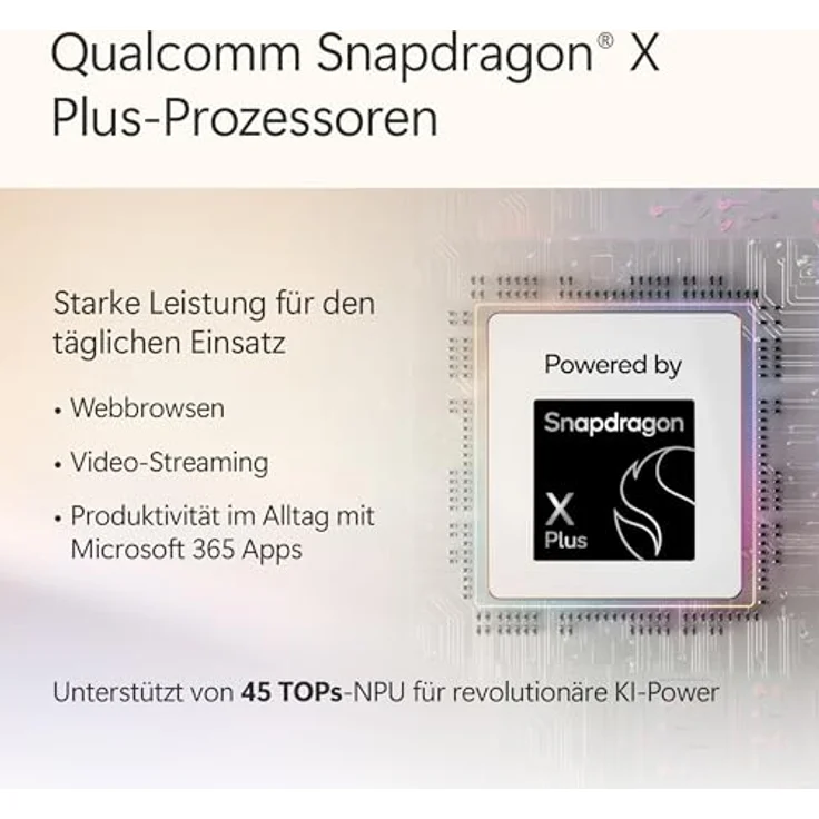 Microsoft Surface Pro Copilot+ PC, 12” LCD Touchscreen, Snapdragon® X Plus, 16GB RAM, 256GB SSD, 1. Edition, Platin – Bild 2