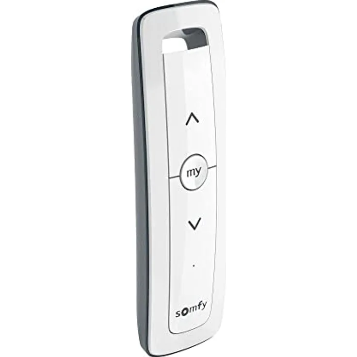 Somfy 1870402 1-Kanal Funk-Handsender, drahtlos, zur Ansteuerung von RTS-Antrieben, inkl. Wandhalter und Batterien, elegant designiert