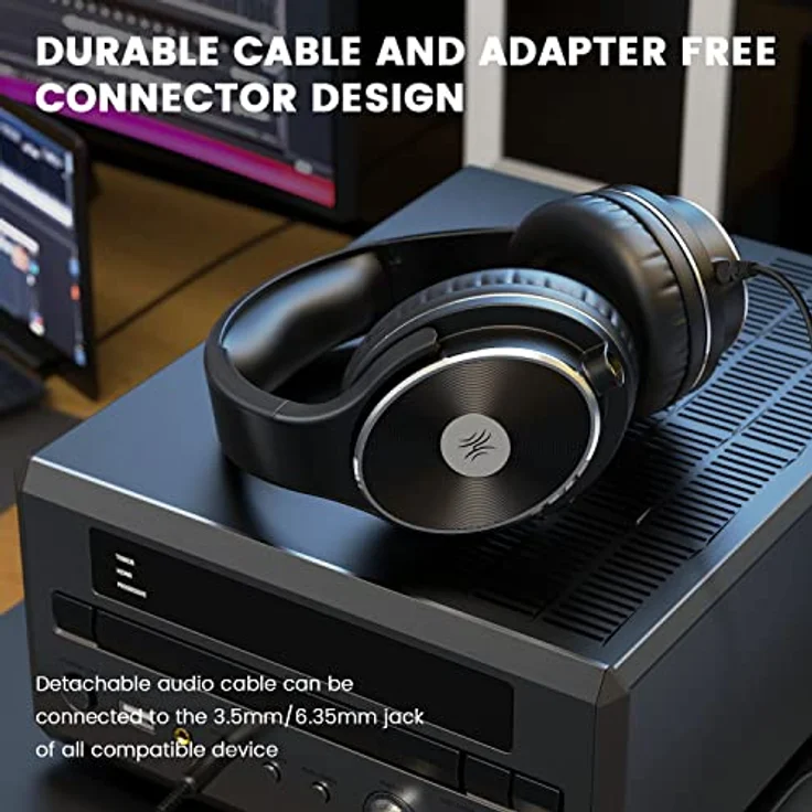 OneOdio Studio HiFi Over Ear Headset kabelgebunden Stereo Schw Kopfhörer – Bild 3