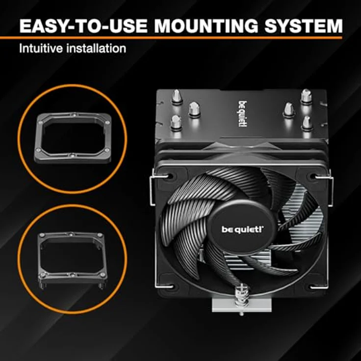 be quiet! Pure Rock Slim 3, CPU Kühler, Schwarz, kompakte Bauweise für effiziente Kühlung – Bild 4