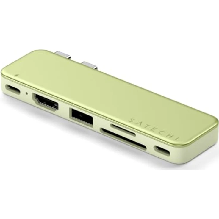 SATECHI USB-C Snap Hub 6-in-2 für MacBook Neo, 4K HDMI und 45 W Passthrough-Laden, Zitrus – Bild 1