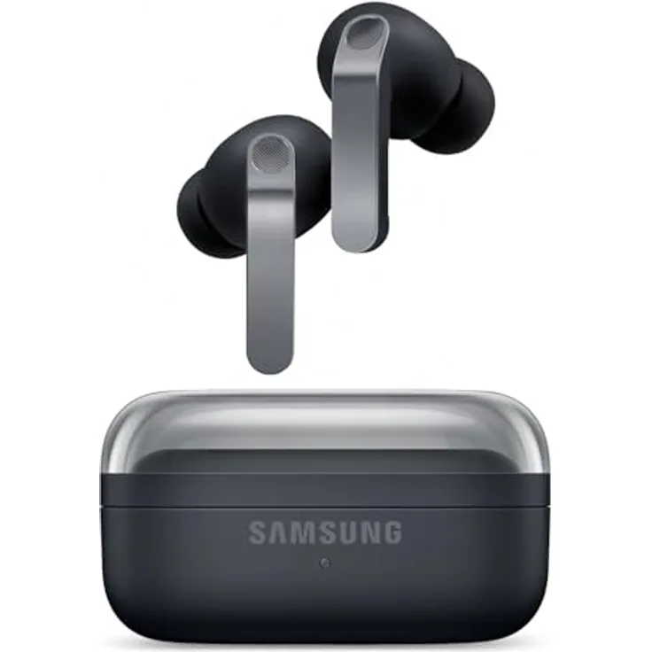 Samsung Galaxy Buds 4 Pro, Kabellose Hi-Fi Bluetooth-Kopfhörer mit 2-Wege-Lautsprechern, Adaptive Noise Cancelling, 360 Audio, AI Sprachsteuerung, Schwarz
