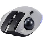 Renkforce RF-WLEM-500, Ergonomische kabellose Maus mit Bluetooth und 34 mm optischem Sensor, Grau/Schwarz