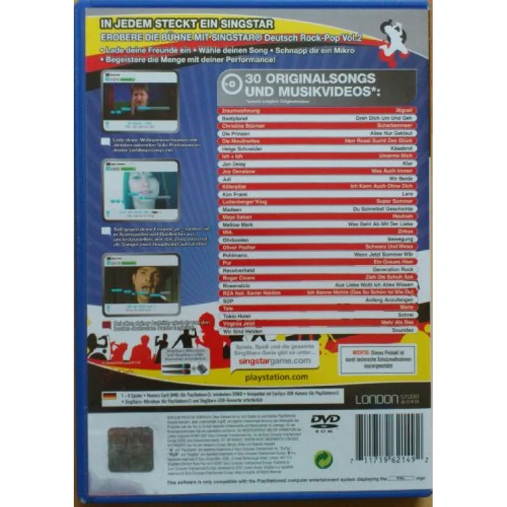 SingStar Deutsch Rock-Pop Vol. 2 (PS2) - Preisvergleich – Bild 2