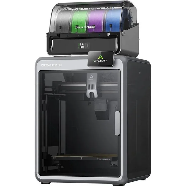 Creality 3D K2 Combo, Mehrfarbiger 3D-Drucker mit CFS, kompatibel mit allen gängigen Filamenten, 260x260x260 mm Bauraum