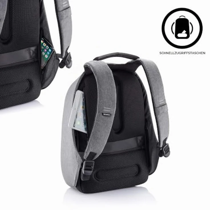XD Design Bobby Hero XL, 17" Laptop Backpack in Grau, XL Notebook-Rucksack – Bild 6