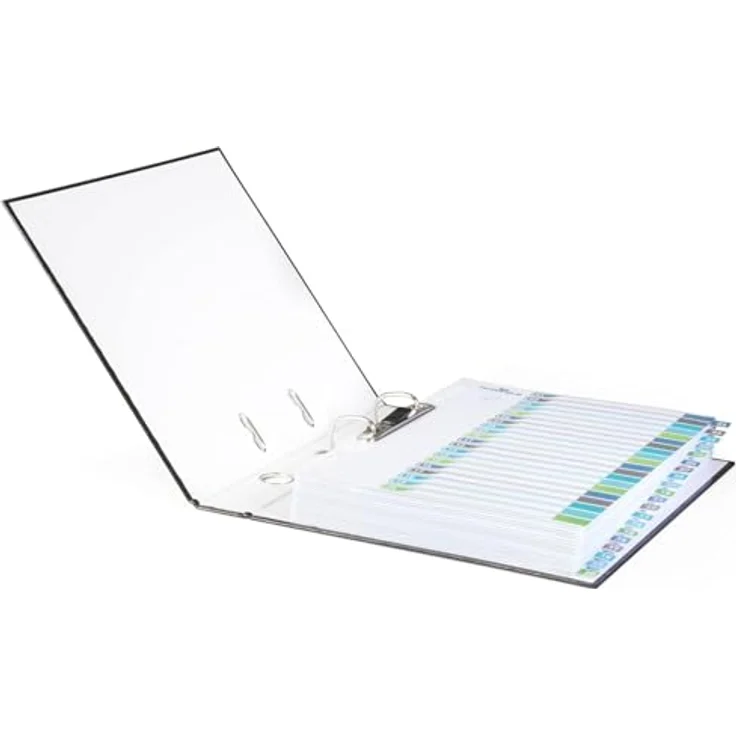 DURABLE Aktenordner mit Ordnerregister, PP Werkstoff, 270 my Stärke, Universallochung, inkl. Deckblatt, farbig sortiert, A4+ hoch, 20 Stück – Bild 4