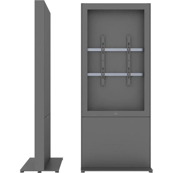 Smart-Media SMS 702-009-21 freistehendes Gehäuse für 55'' Displays, dunkelgrau, mit integriertem Stauraum für Kabel und Zubehör