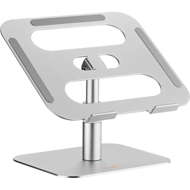my wall höhenverstellbarer Laptop&Tablet Ständer - HT47L, edles Aluminium, 360° Drehbar, Höhenverstellbar, rutschfest, Tablet Ständer – Bild 1