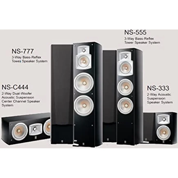Yamaha NS 555 Stand Lautsprecher System (3-Wege Bassreflex, Waveguidehorn, 100W) klavierlackschwarz, 1 Stück Front-Lautsprecher - 100 Watt - schwarz – Bild 4