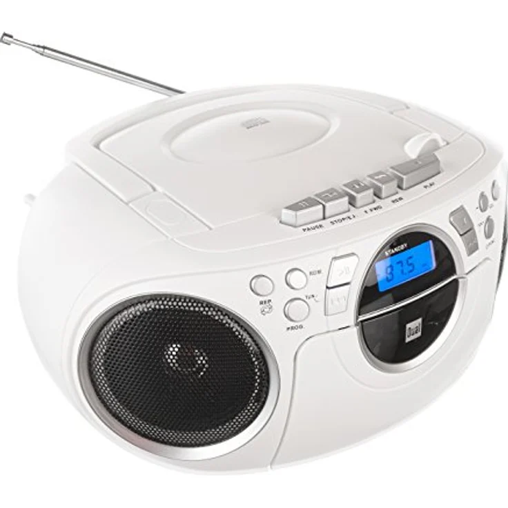 Dual P 70 Tragbares Radio mit UKW (FM), MW, CD-Player weiß – Bild 4