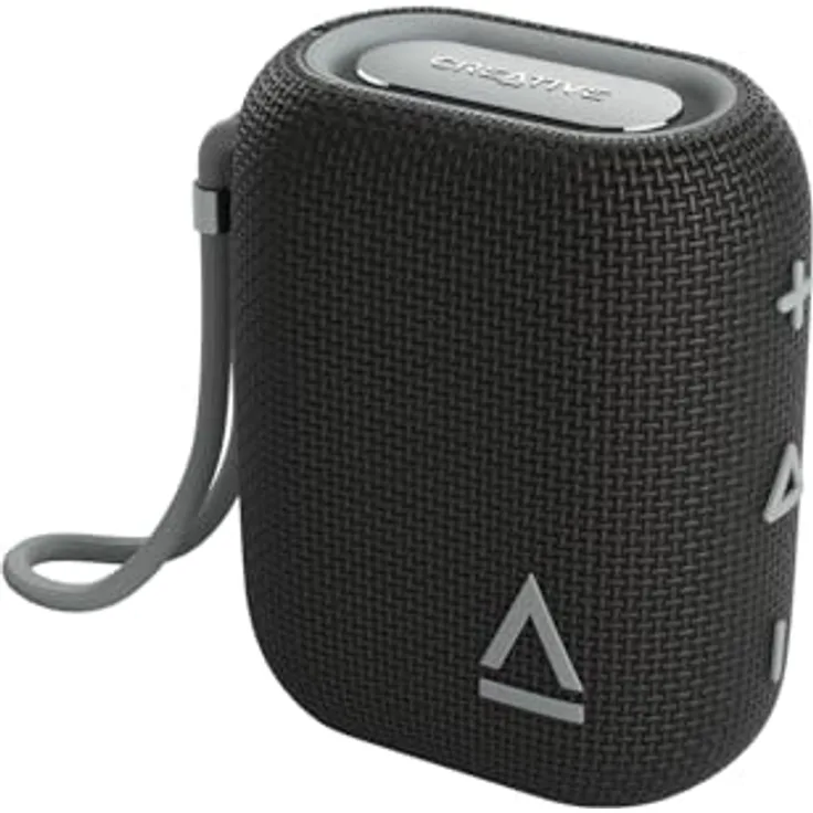 CREATIVE MUVO Flex (Black), Wasserdichter Bluetooth Lautsprecher mit Auracast und 10 Stunden Akkulaufzeit