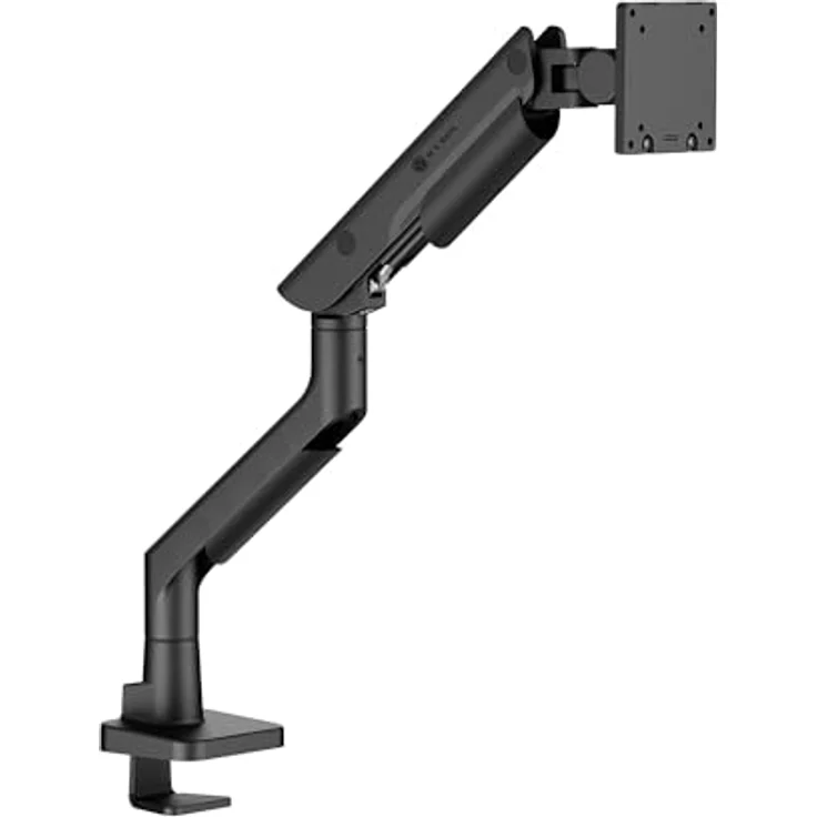 ICY BOX IB-MS701-T Monitorhalterung, für Monitore bis 57 Zoll und 27 kg, schwarz, ergonomische Höhen- und Winkeleinstellung – Bild 1