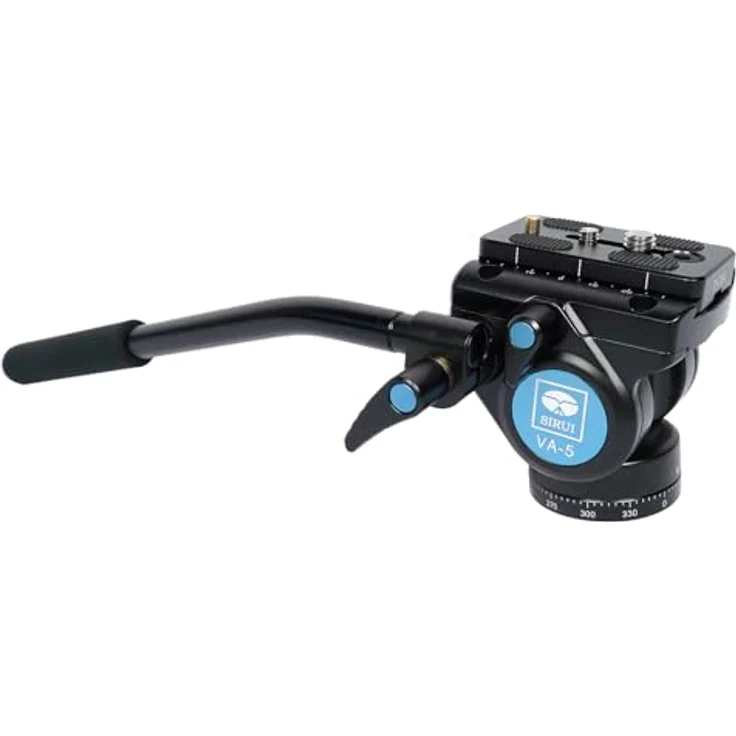 Sirui VA-5 Fluid Videoneiger (mit Schnellwechselplatte 69mm, flache Basis, Aluminium) schwarz – Bild 9