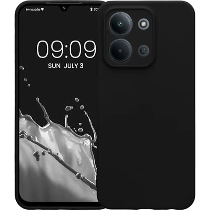 kwmobile Handyhülle kompatibel mit Xiaomi Redmi 15C / Poco C85, Silikon Case in Schwarz matt, flexible und rutschfeste Schutzhülle mit präzisen Ausschnitten – Bild 5