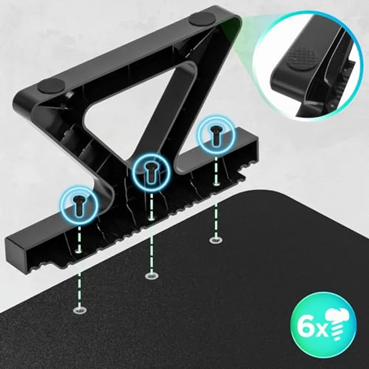 Duronic DM06-1 BK, Ergonomischer Monitorständer für Schreibtisch, max. 10 kg, 62 x 30 cm, stabil und modern – Bild 7