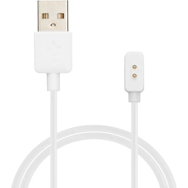 kwmobile USB Kabel Charger kompatibel mit Xiaomi Mi Smart Band 9 / Band 8 / Band 8 Pro/Redmi Watch 3 Active Ladekabel - Fitnesstracker Aufladekabel in Weiß – Bild 1