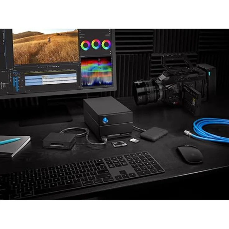 LaCie 2big Dock v2, 60 TB Disk-Array mit Thunderbolt 3 und USB 3.1, Desktop Schwarz – Bild 7