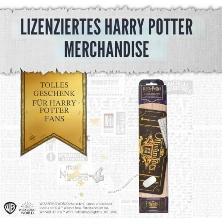 Thumbs Up Gaming Mauspad Harry Potter, Schreibtischunterlage mit Magical Locations, 70 x 30 cm, Olivanders – Bild 6