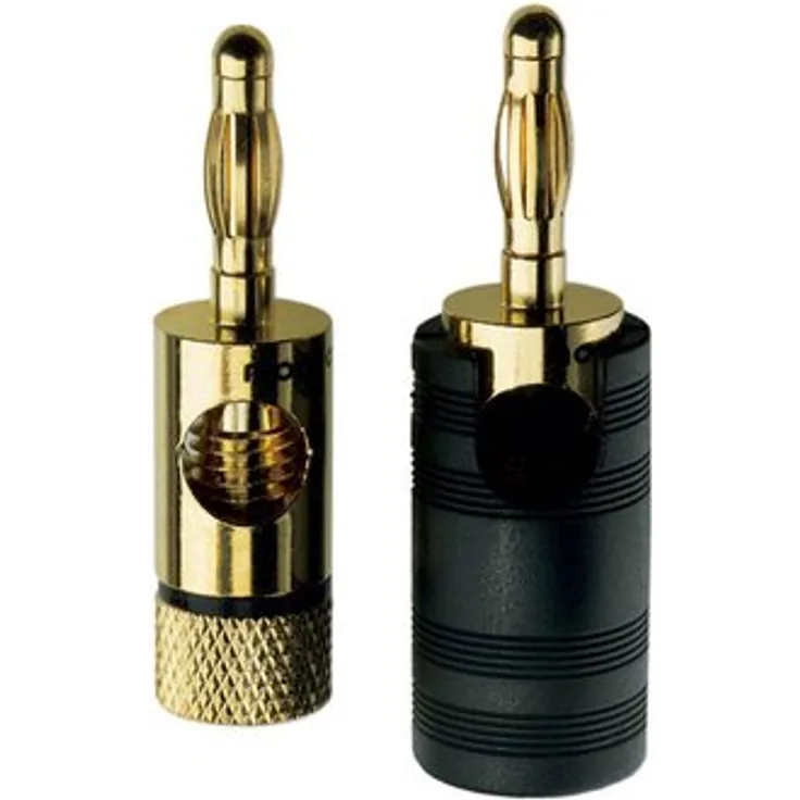 Inakustik Premium Multicontact Bananastecker 4er Set, Audio-Kabel 13.462 L x 2.54 H x 6.35 W, silber