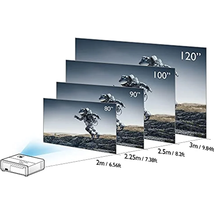 Benq W1800, DLP-Beamer, Lampe, 2000 Ansi-Lumen, weiß/ braun – Bild 4