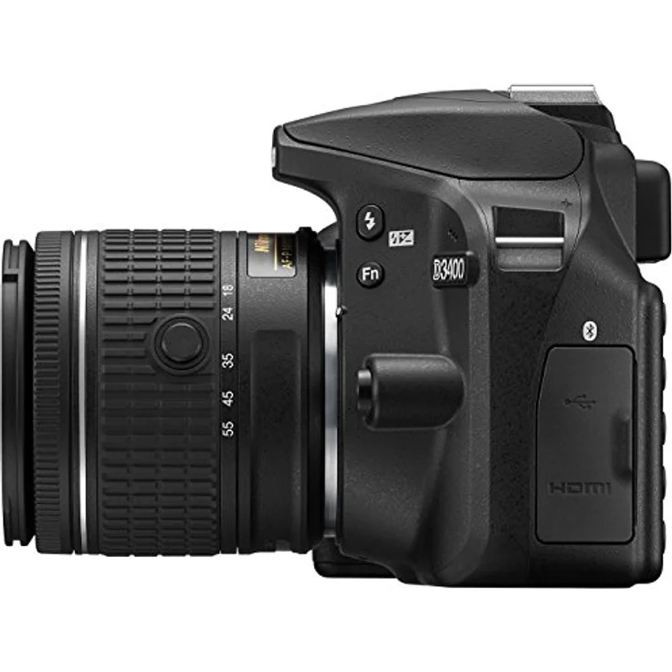 Nikon D3400, digitale Spiegelreflexkamera mit 24.2 MP und 18-55 mm Objektiv, schwarz – Bild 2