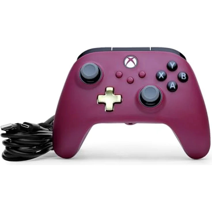 PowerA Advantage Plus Wired Controller, Gaming Controller für Xbox Series X/S mit Quick-Twist-Thumbsticks, Halleffekt-Module und doppelte Rumble-Motoren, Rubinrot – Bild 9
